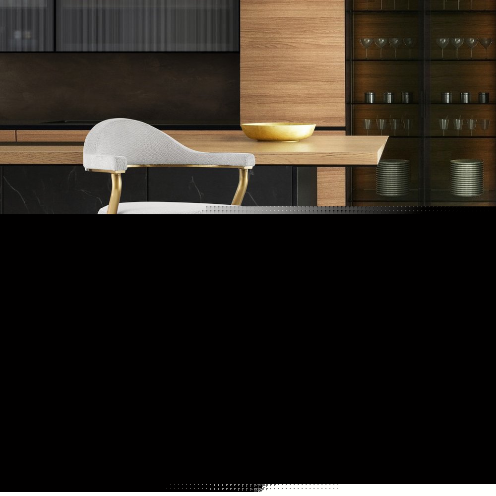 26" Silver and Gold Fabric and Stainless Steel Counter Height Swivel Bar Chair HomeRoots