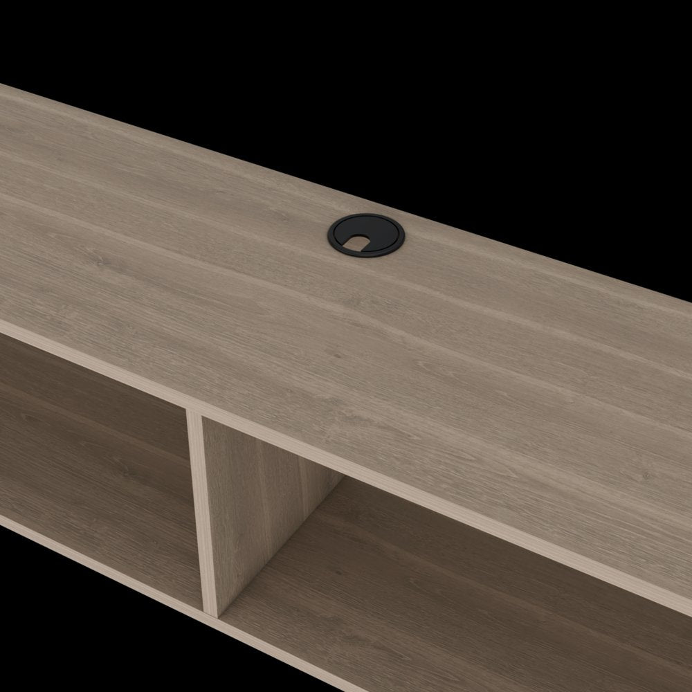 59" Beige Floating Mount TV Stand HomeRoots