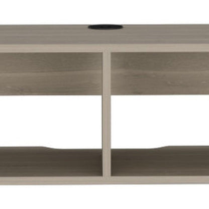 59" Beige Floating Mount TV Stand HomeRoots