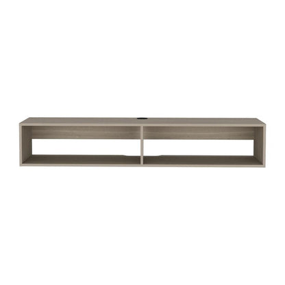 59" Beige Floating Mount TV Stand HomeRoots