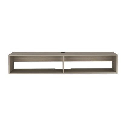 59" Beige Floating Mount TV Stand HomeRoots