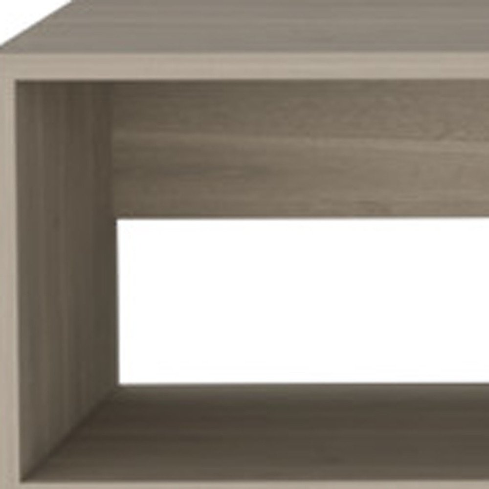 59" Beige Floating Mount TV Stand HomeRoots