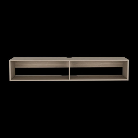 59" Beige Floating Mount TV Stand HomeRoots