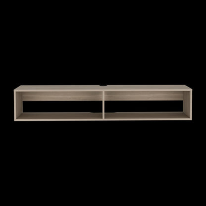 59" Beige Floating Mount TV Stand HomeRoots