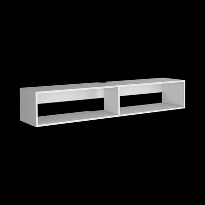 59" White Floating Mount TV Stand HomeRoots