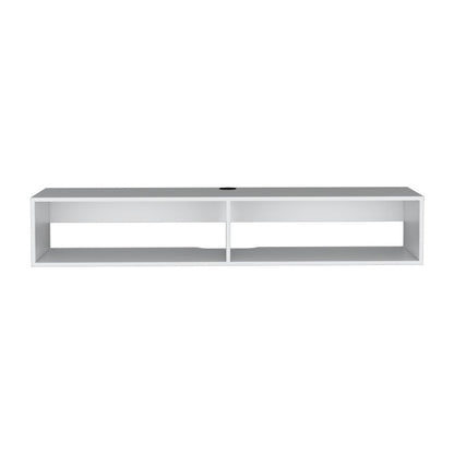 59" White Floating Mount TV Stand HomeRoots