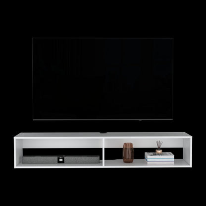 59" White Floating Mount TV Stand HomeRoots