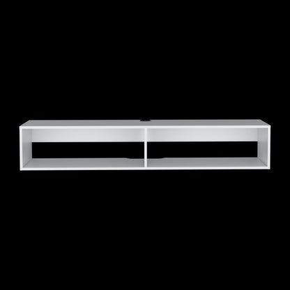 59" White Floating Mount TV Stand HomeRoots