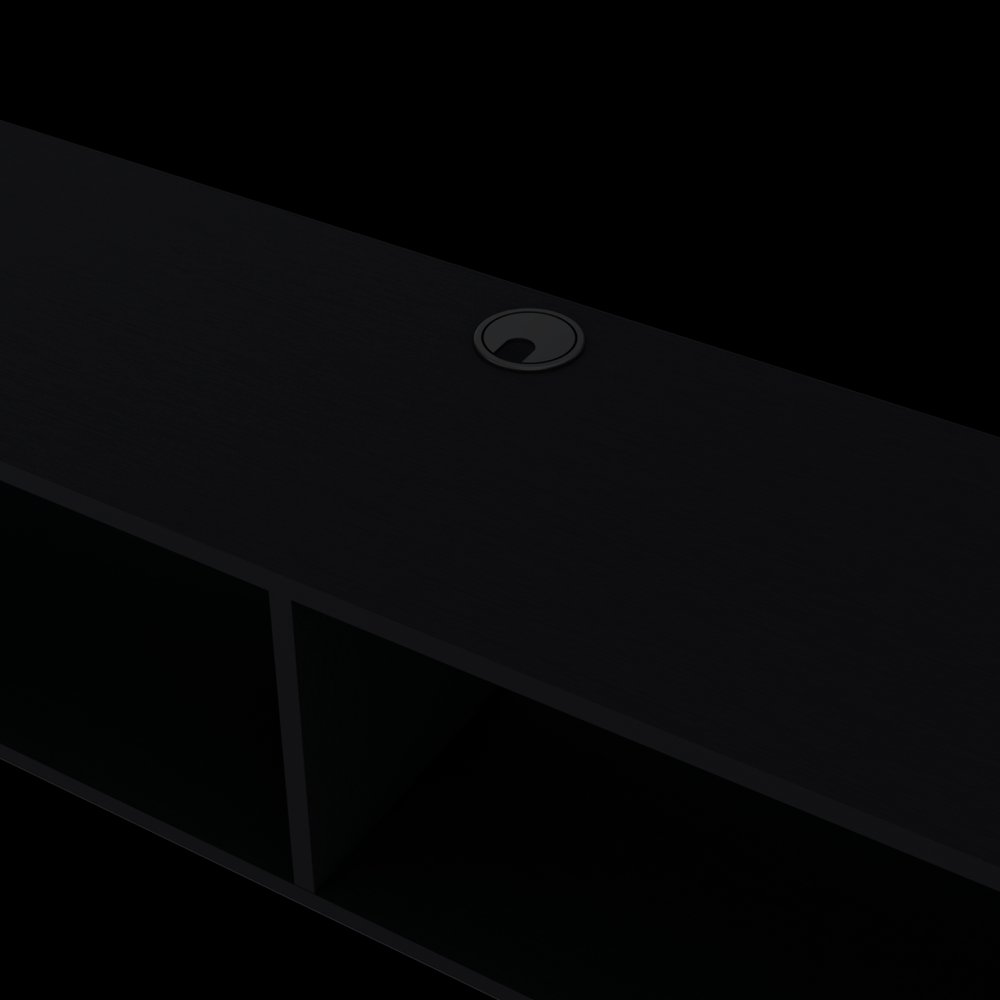 59" Black Floating Mount TV Stand HomeRoots