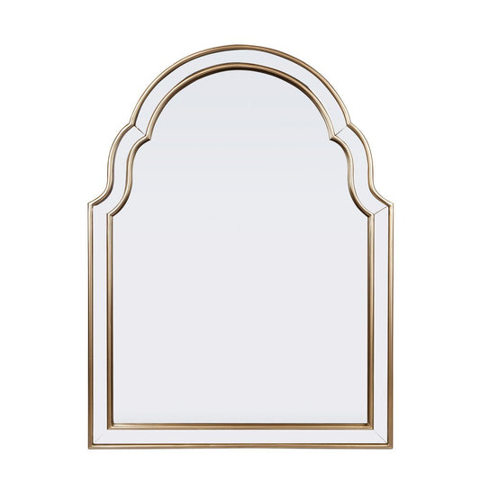24" Gold Arch Metal Framed Accent Mirror HomeRoots