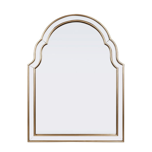 24" Gold Arch Metal Framed Accent Mirror HomeRoots
