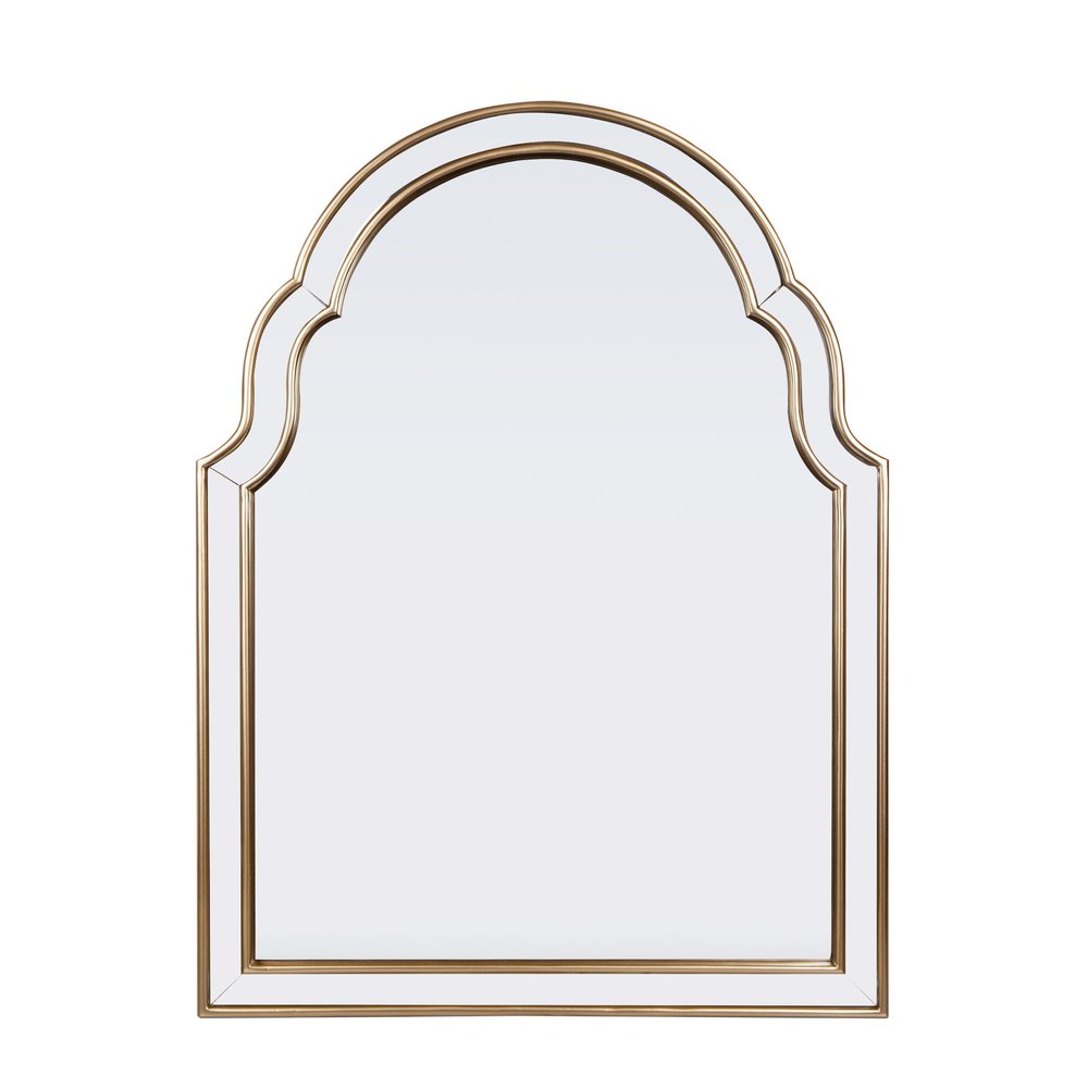 24" Gold Arch Metal Framed Accent Mirror HomeRoots