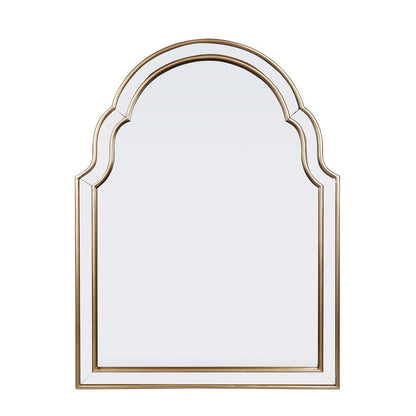 24" Gold Arch Metal Framed Accent Mirror HomeRoots