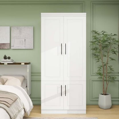 71" White Four Door Combo Dresser HomeRoots