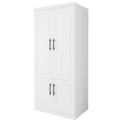71" White Four Door Combo Dresser HomeRoots