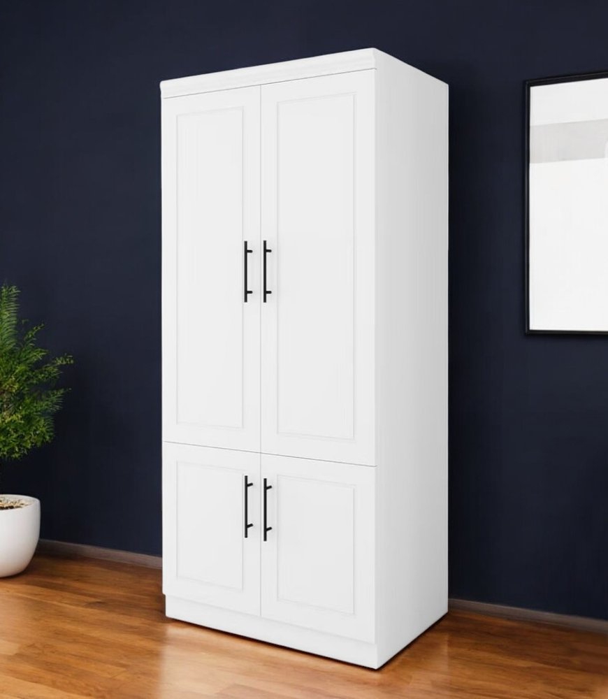 71" White Four Door Combo Dresser HomeRoots