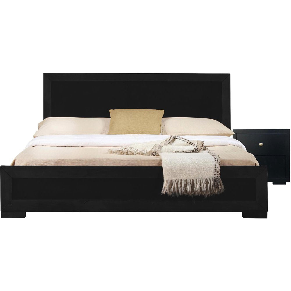 Two Piece Black Solid and Manufactured Wood Bedroom Set — view 9