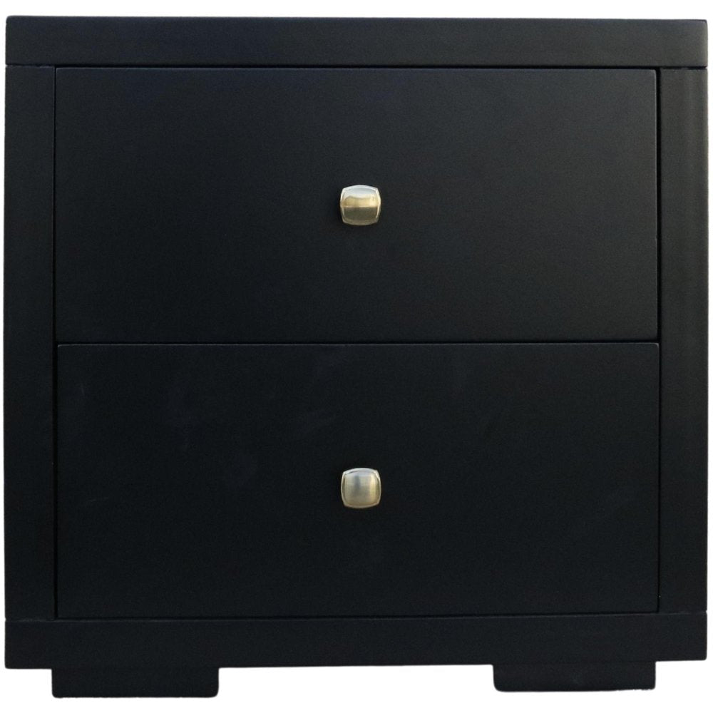 Two Piece Black Solid and Manufactured Wood Bedroom Set — view 5