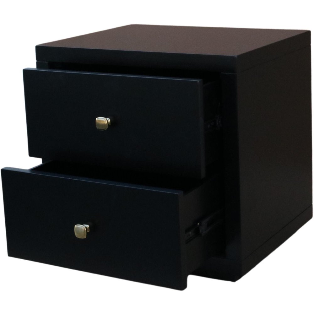 Two Piece Black Solid and Manufactured Wood Bedroom Set — view 7