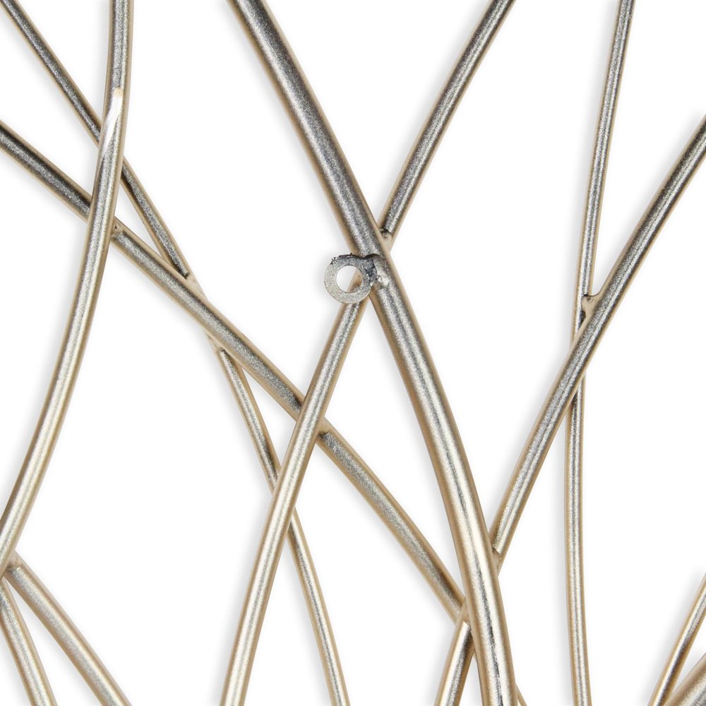 30" X 30" Gold Metal Circle Abstract Hanging Dimensional Sculpture — view 5