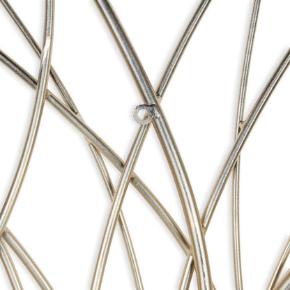 30" X 30" Gold Metal Circle Abstract Hanging Dimensional Sculpture