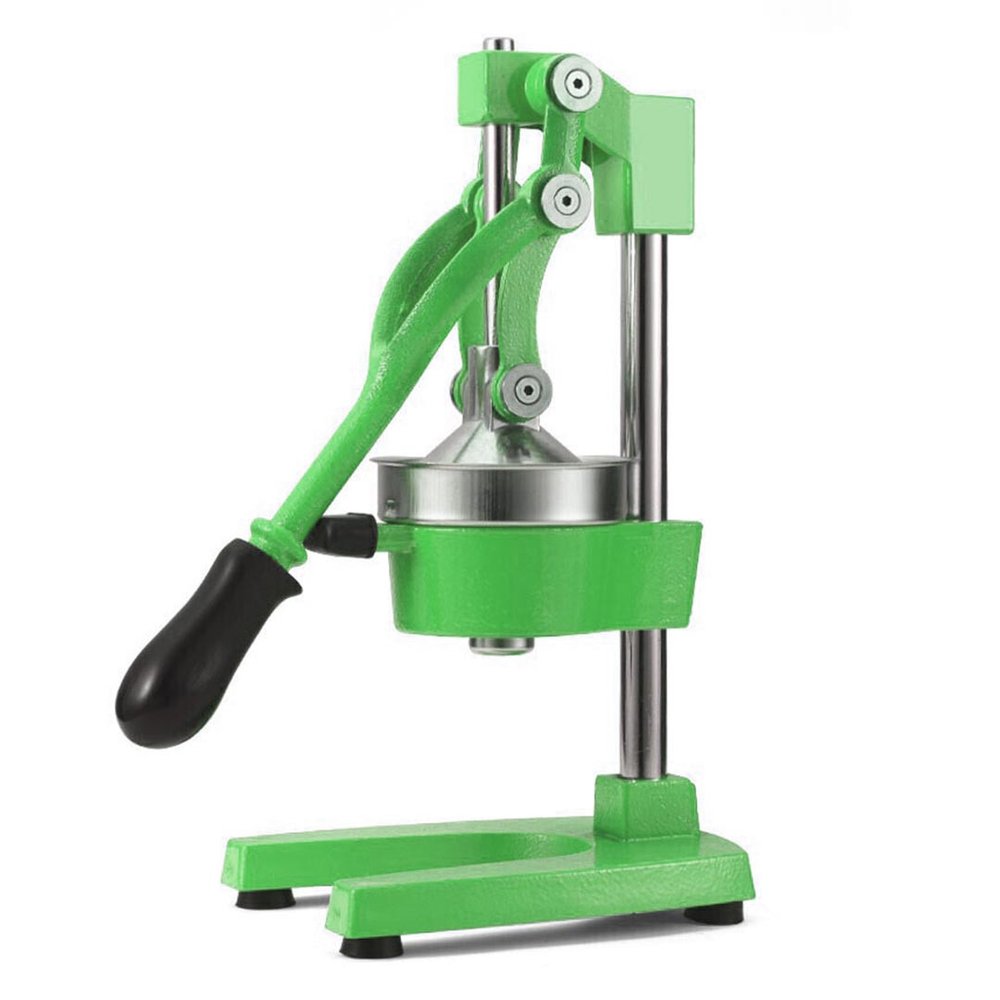 7" Green Silver And Black Stainless Steel Manual Juicer — view 1