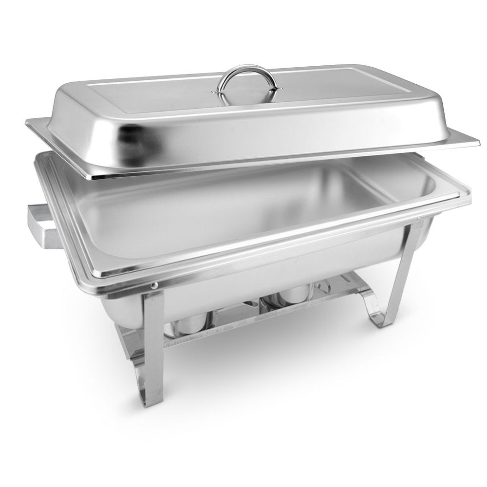 9" Silver Stainless Steel Chafing Dish With Stand — view 2