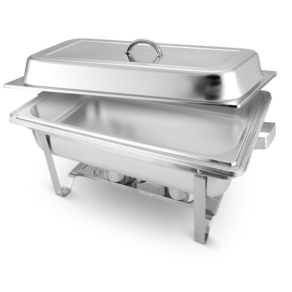 9" Silver Stainless Steel Chafing Dish With Stand — view 14