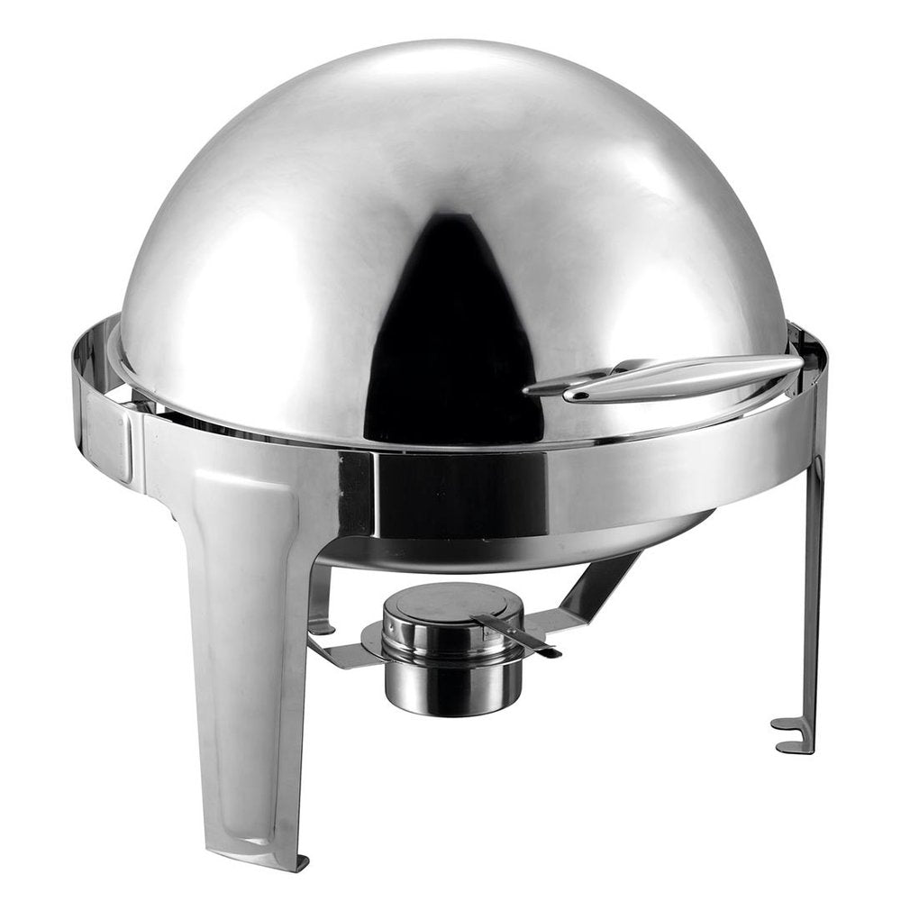 19" Silver Stainless Steel Chafing Dish With Stand — view 1