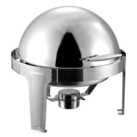 19" Silver Stainless Steel Chafing Dish With Stand