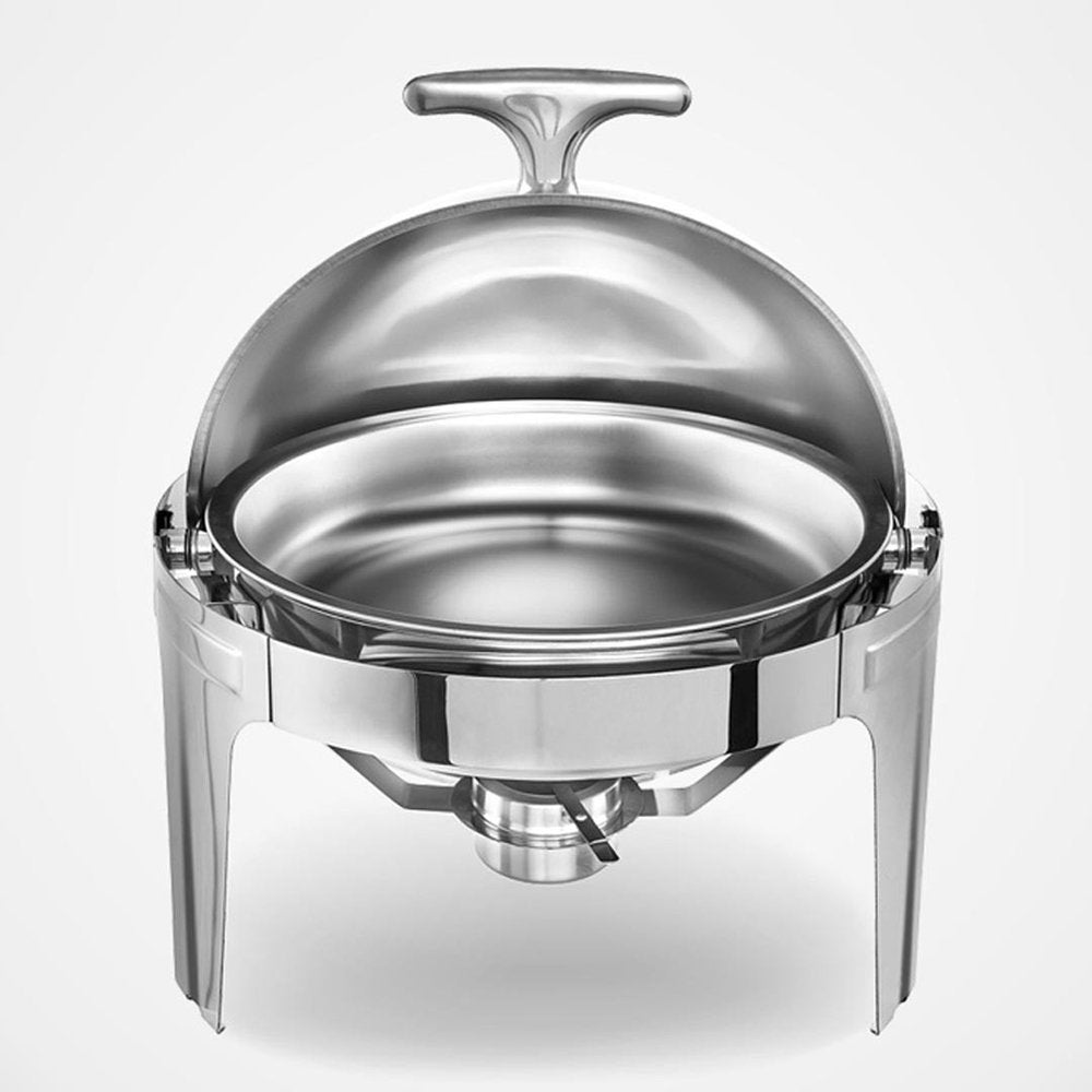 19" Silver Stainless Steel Chafing Dish With Stand — view 2