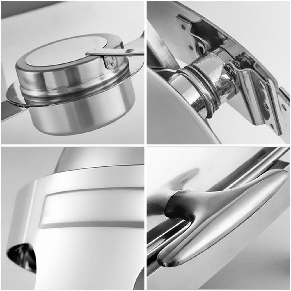 19" Silver Stainless Steel Chafing Dish With Stand — view 3