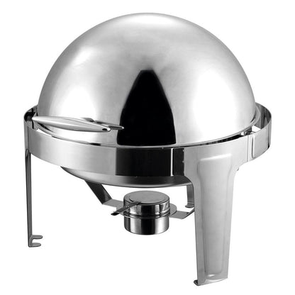 19" Silver Stainless Steel Chafing Dish With Stand