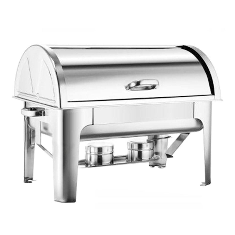 14" Silver Stainless Steel Chafing Dish With Stand — view 1