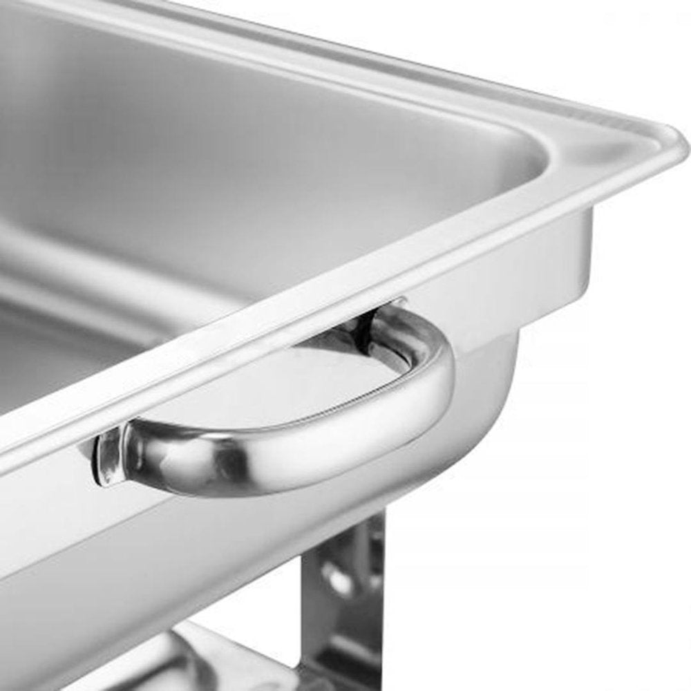 14" Silver Stainless Steel Chafing Dish With Stand — view 4