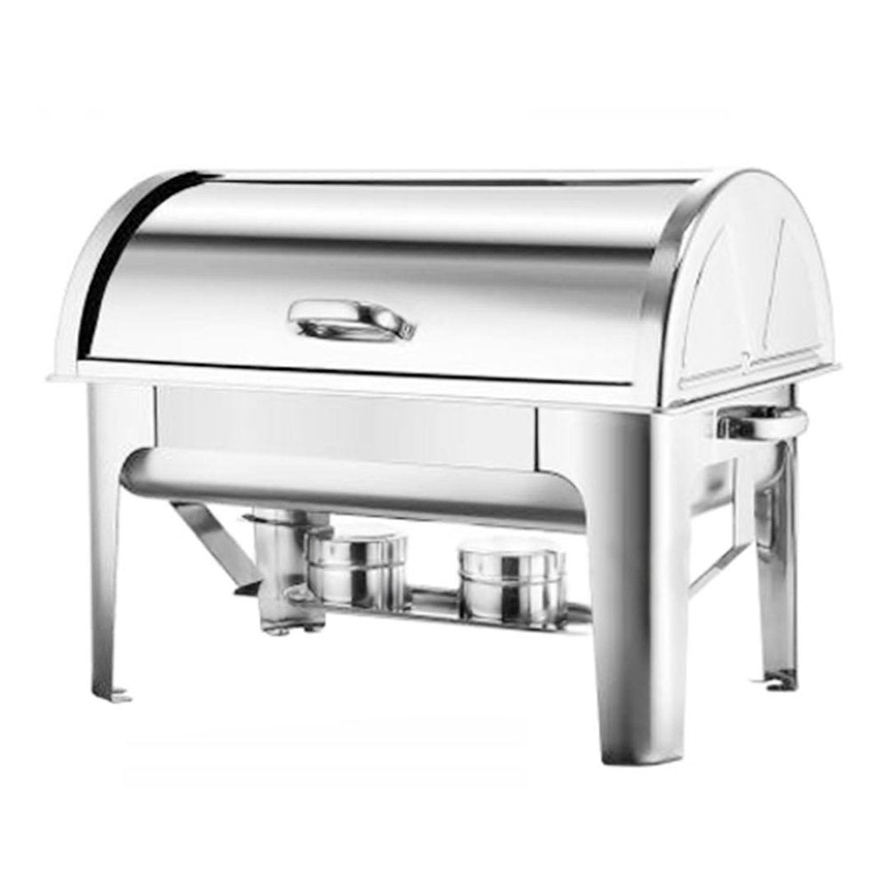 14" Silver Stainless Steel Chafing Dish With Stand — view 6