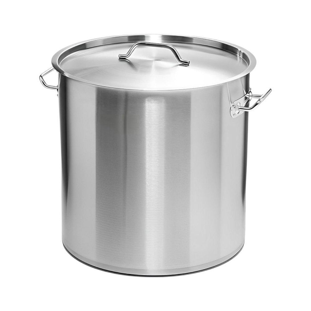10" Silver Stainless Steel Stock Pot — view 4