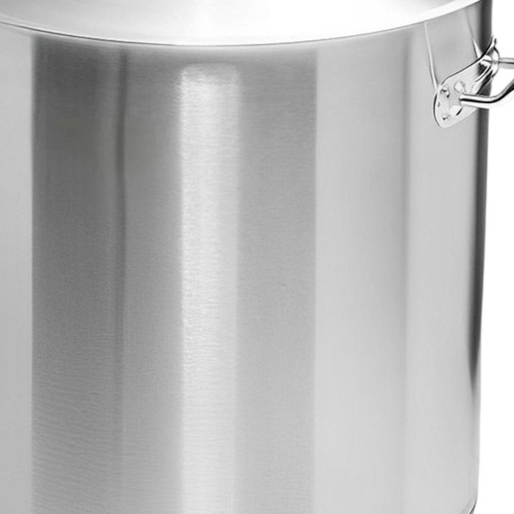 10" Silver Stainless Steel Stock Pot — view 5