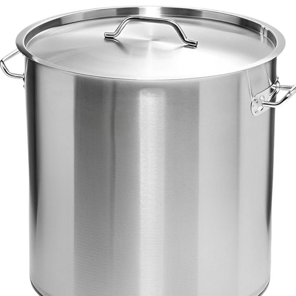 13" Silver Stainless Steel Stock Pot — view 5