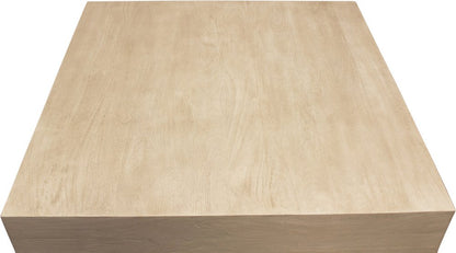 48" Natural Solid Wood Square Distressed Solid Coffee Table HomeRoots