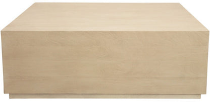 48" Natural Solid Wood Square Distressed Solid Coffee Table HomeRoots