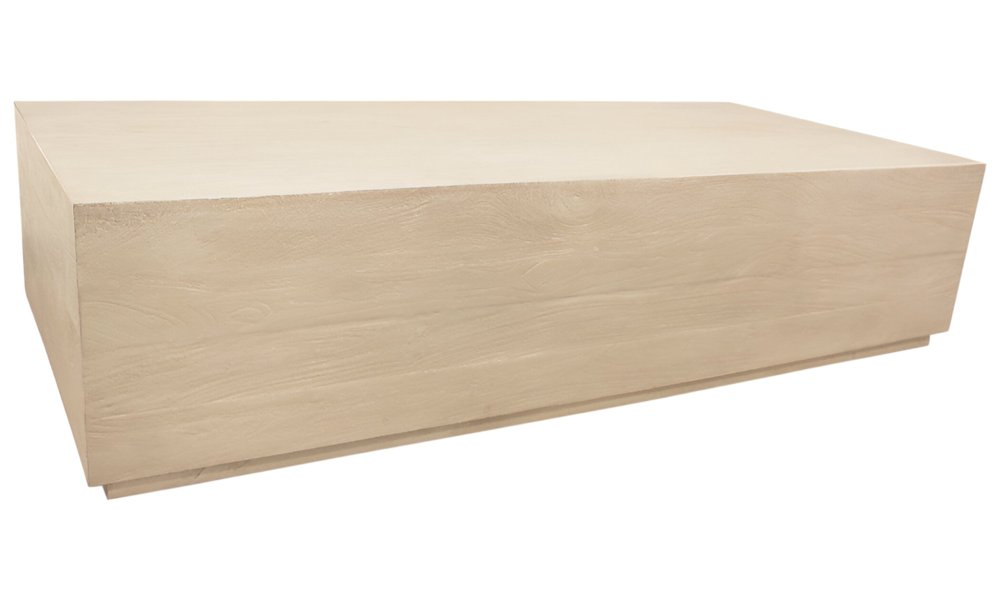 66" Natural Solid Wood Distressed Coffee Table HomeRoots