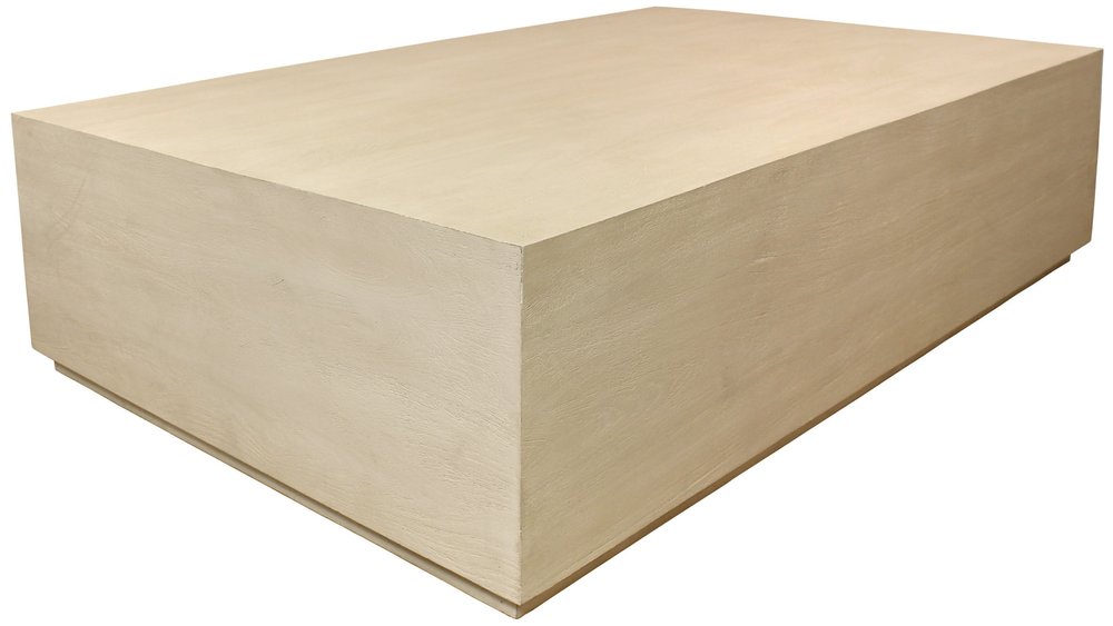 66" Natural Solid Wood Distressed Coffee Table HomeRoots
