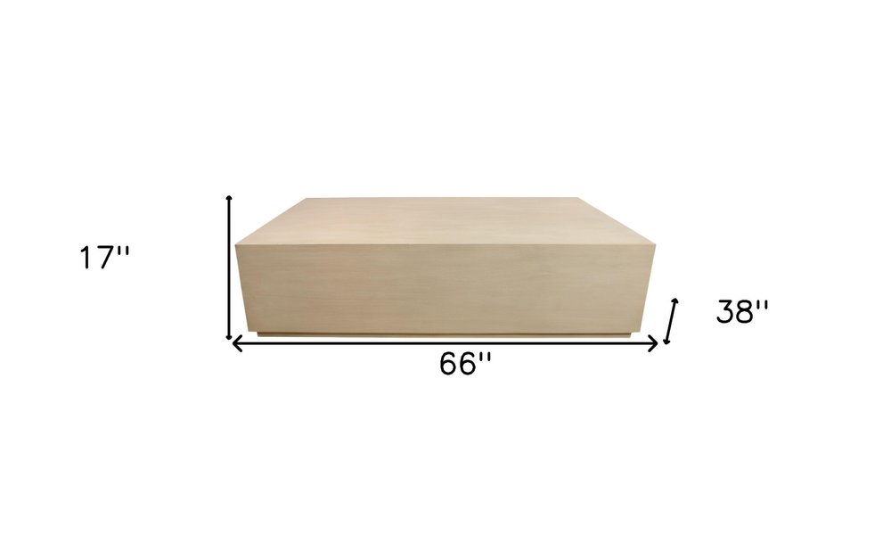 66" Natural Solid Wood Distressed Coffee Table HomeRoots