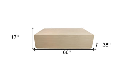 66" Natural Solid Wood Distressed Coffee Table HomeRoots