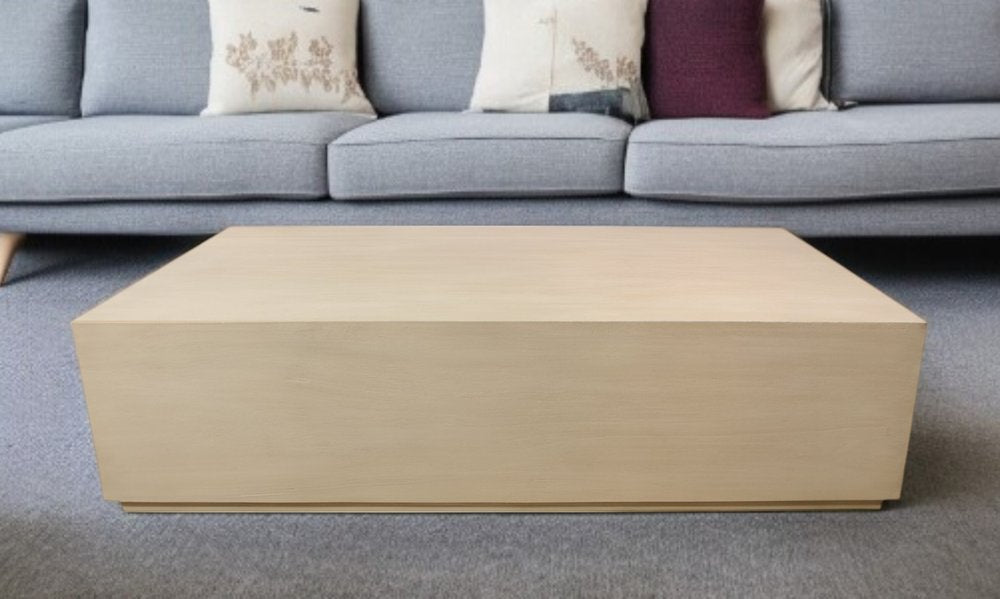 72" Natural Solid Wood Distressed Coffee Table HomeRoots