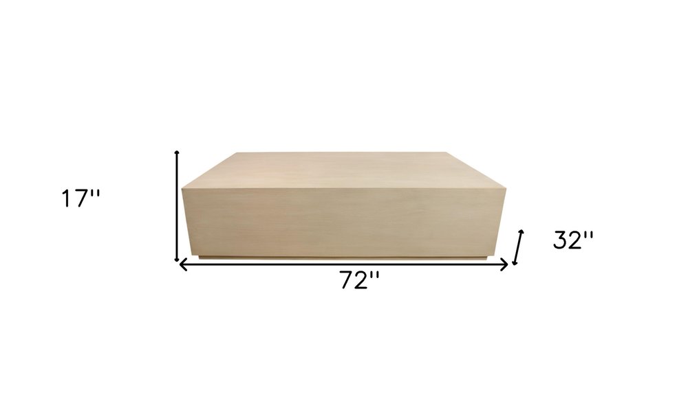 72" Natural Solid Wood Distressed Coffee Table HomeRoots