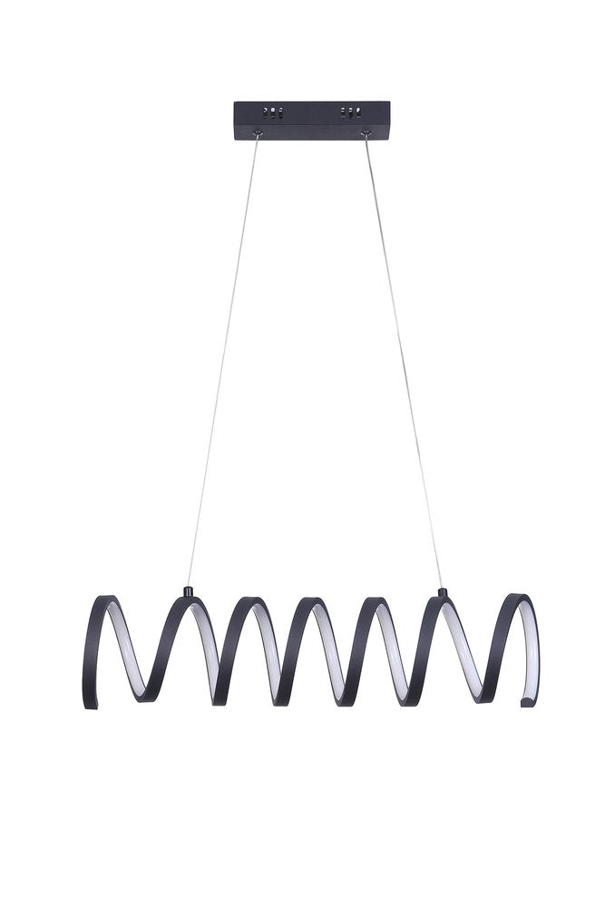 Black Metal LED Chandelier HomeRoots