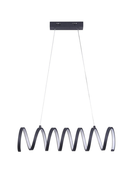 Black Metal LED Chandelier HomeRoots