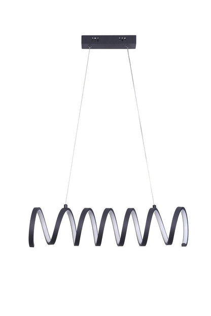 Black Metal LED Chandelier HomeRoots